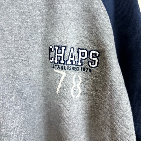 Chaps size medium. Fleece jacket like new p2p 23” length 28 blue / grey - Picture 7 of 9